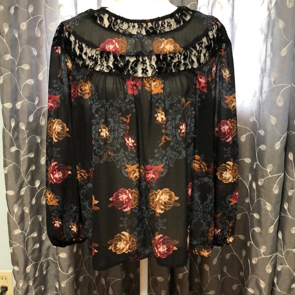 Fall floral dress top.